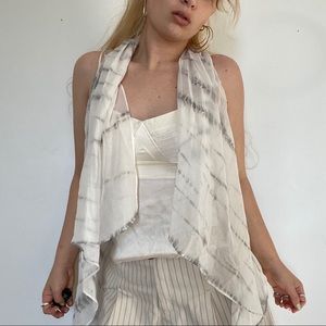 Maggie Ward silk and leather boho sleeveless vest